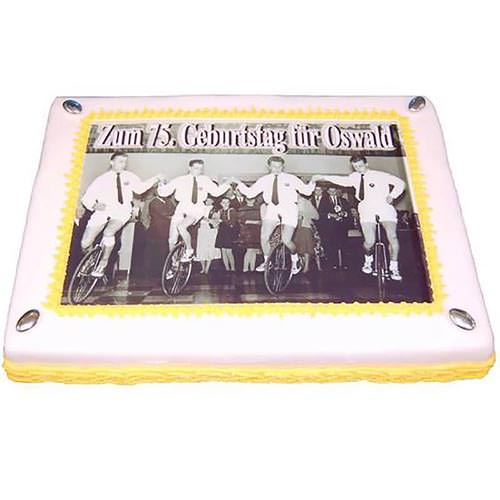 Foto- & Bildtorte, Eckige Form, Nr.G 041