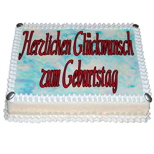 Foto- & Bildtorte, Eckige Form, Nr.G 039